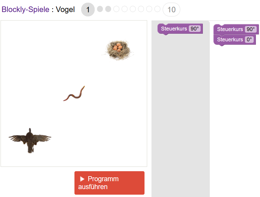 Blockly Games Beispiel