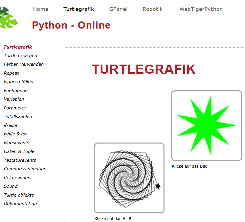 TigerJython4Kids Beispiel